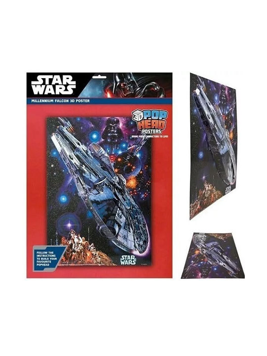 Star Wars Millenium Falcon 3d Poster Popheads
