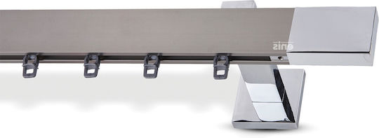 Enis by Domus India Sens unic Șină Metalic Nichel mat / crom 240εκ. P43-9334-1