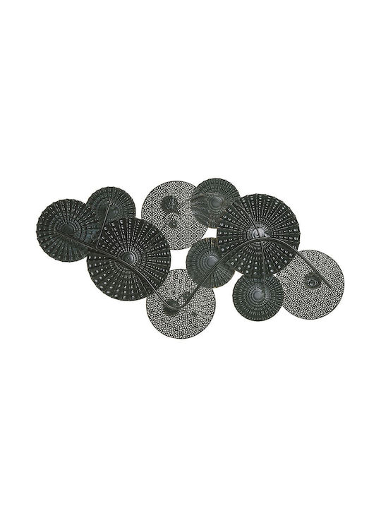 Beliani 3D Hanging Wall Decor Blue Made of Metal