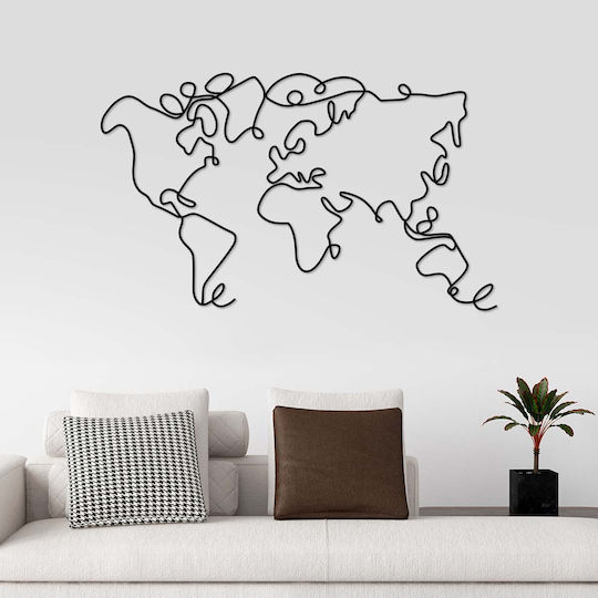 Wallity Decorative Silhouette Black Made of Metal 120x1.5x70cm