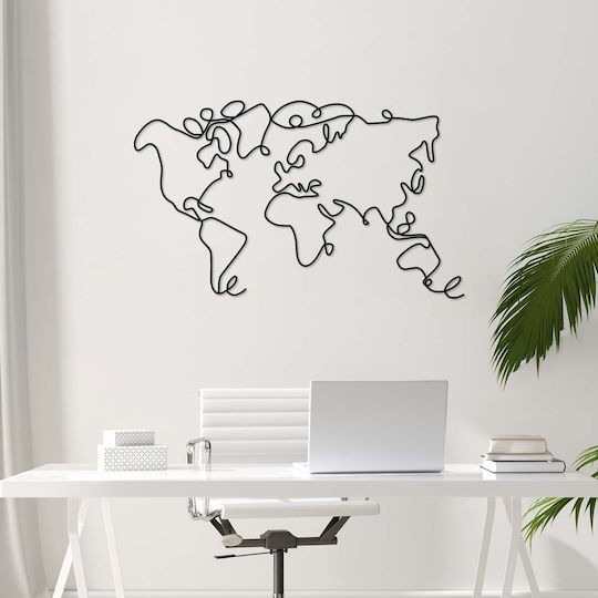 Wallity Decorative Silhouette Black Made of Metal 120x1.5x70cm