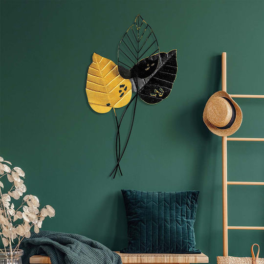 Wallity Decorațiune Pentru Perete Fall Negru Din Metal 85x45cm
