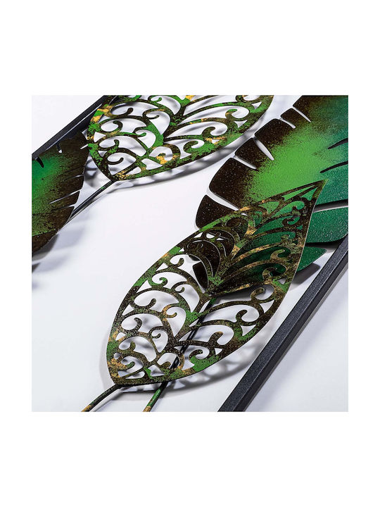 Nezgep Wall Decor 930dyu1181 32x90cm Dark Green Wallity Metal