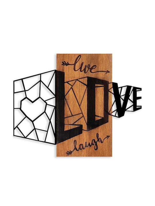 Asir Group 3D Mixed Art Live Μαύρο από Ξύλο 68x58cm