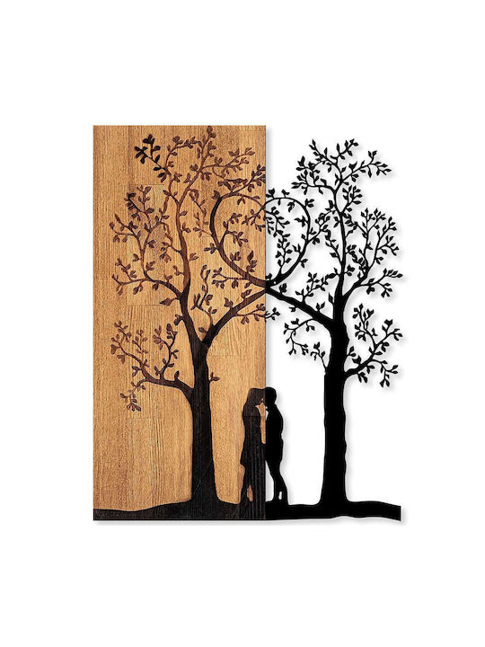 Asir Group 3D Mixed Art Love Μαύρο από Ξύλο 58x45cm