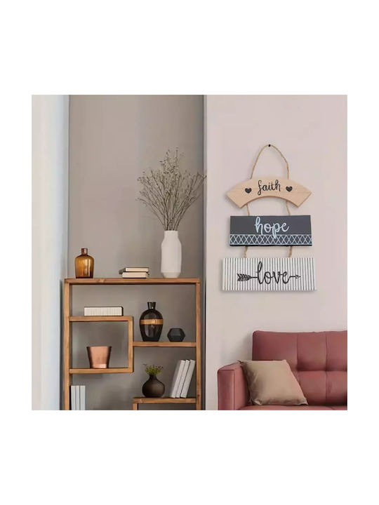 Uncle George Hanging Wall Decor Multicolour Wooden 21x0.5x17cm