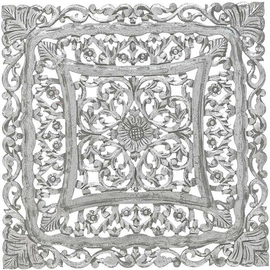 Inart Διακοσμητικό Τοίχου από Ξύλο 90x4x90cm Inart Διακοσμητικό Τοίχου από Ξύλο 90x4x90cm