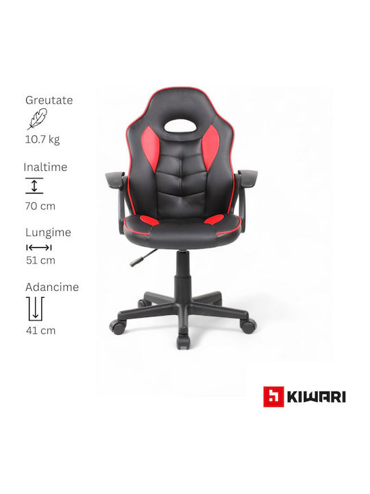 Kiwari Ster Scaun Gaming Din piele ecologică Neagră