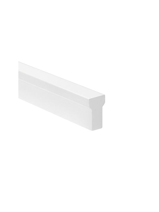 Roline 686 Handgriff Möbelgriff aus Metallisch in Weiß Farbe mit Zentrenabstand 256mm 686-256 1Stück