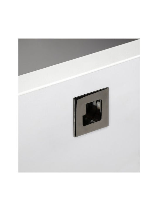 Finetto Knob Furniture Flush Handle made of Metallic in Silver Color D35mm 243-3038#BSN## 1pcs