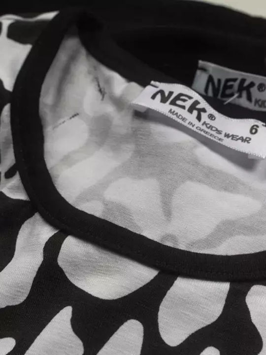 Kids' Set with Leggings Summer 3pcs Black and white