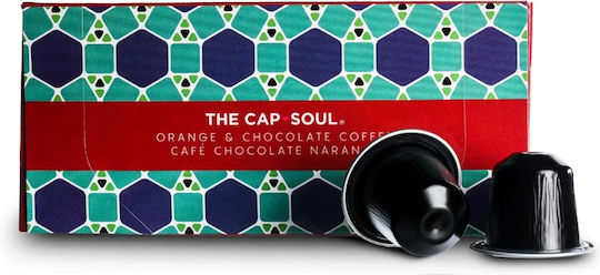 The Cap Soul Kapseln Espresso Schokolade und Orange Schokolade und Orange Kompatibel mit Maschine Nespresso 10Mützen