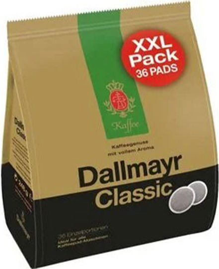 Dallmayr Kapseln Espresso Classic Kompatibel mit Maschine Senseo-Pads 36Mützen