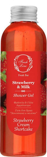 Fresh Line Gel de Duș Căpșuni și Lapte cu Glicerină și Miros de Citrice 200ml