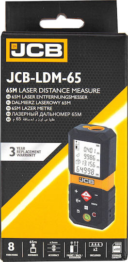 JCB Μέτρο Laser 56917 με Εύρος Μέτρησης 0.05m-65m