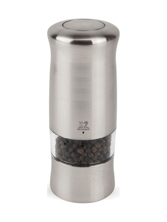 Peugeot Electric Set Spice Mills made of Metal in Silver Color 14cm 1pcs