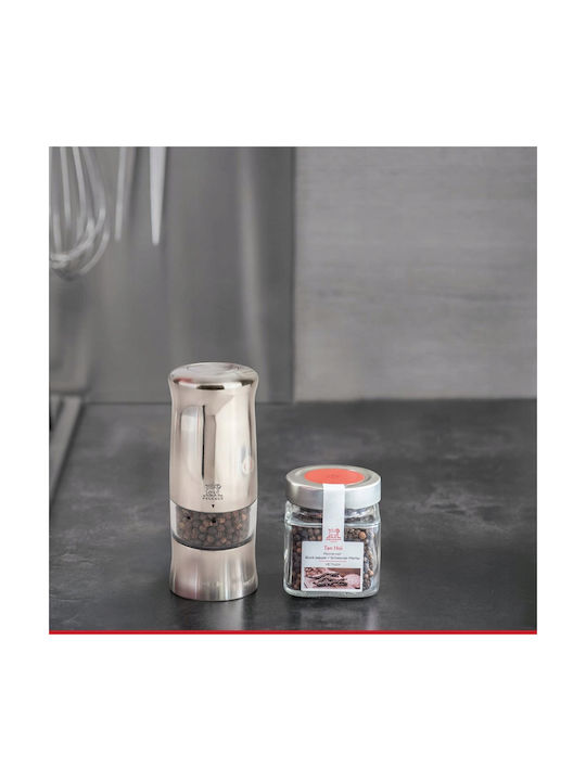 Peugeot Electric Set Spice Mills made of Metal in Silver Color 14cm 1pcs