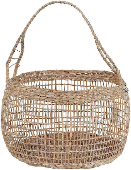 Beliani Комплект декоративни кошници Сламени с дръжки Beige 3бр