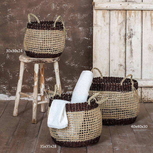 Nima Mariam Декоративна кошница Слама с дръжки Beige 40x40x30бр