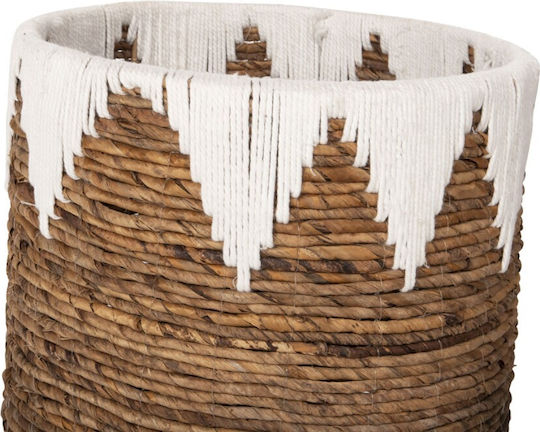 HomeMarkt Комплект Декоративни Кошници От Слама с Дръжки Кафяви 33x33x45см 3 Бройки
