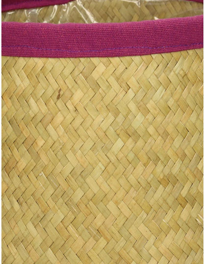 Zaros Set Dekorative Körbe Korbweide mit Veilchen-Tresse 27x27x17cm 3Stücke
