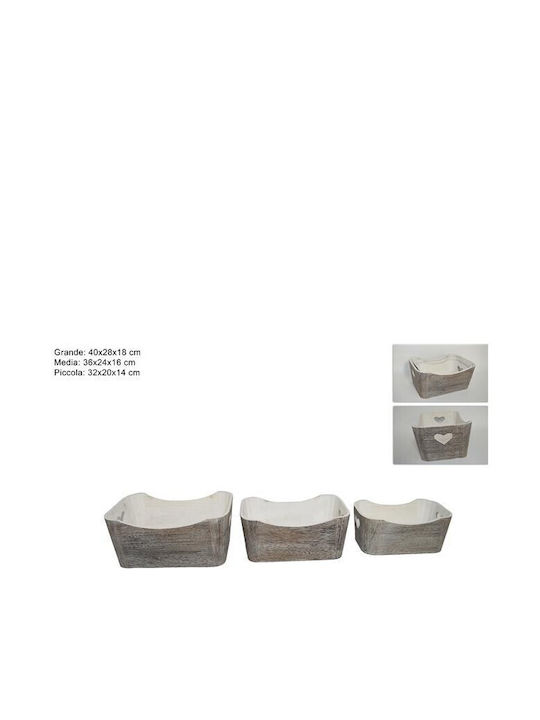Due esse Set dekorative Körbe Grey 3Stück