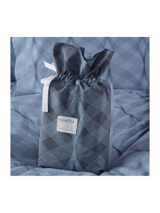 Kentia Duvet Cover Set Cotton Single with Pillowcase 165x245 Jentry Blue