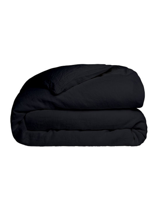 Sunshine Παπλωματοθήκη Βαμβακερή Μονή 170x250 Cotton Feelings 27 Black