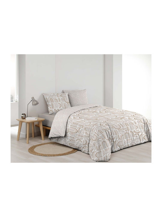Douceur d'Intérieur Duvet Cover Set Queen with 2 Pillowcases 220x240 Pandoris Beige