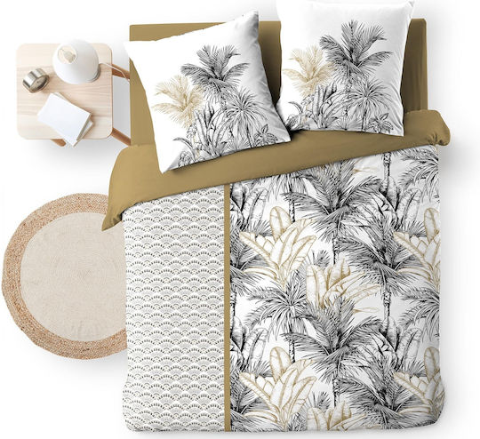 Douceur d'Intérieur Duvet Cover Set Cotton Queen with 2 Pillowcases 220x240 Dakar Beige