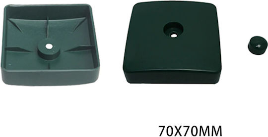 Capac din plastic tip coloană 7x7cm verde