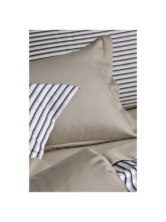Down Town Home Παπλωματοθήκη Βαμβακερή Μονή 175x245 839 Beige