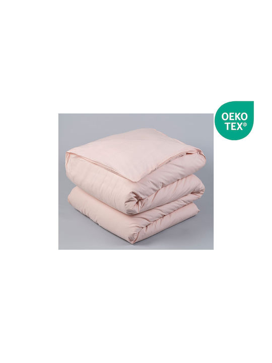 Easy Home Παπλωματοθήκη Βαμβακερή Μονή 160x220 Ροζ