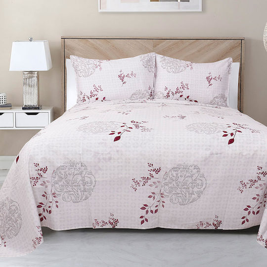 Beauty Home Duvet Cover Set Cotton Satin Queen with 2 Pillowcases 220x240 Conrad Art 12007 Embrime