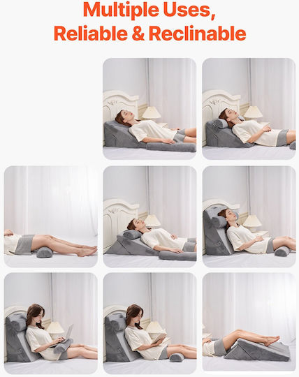 Vevor Wedge Pillow with Memory Foam 30cm Gray XXZKDJXXZ4JT9XXPH001V0