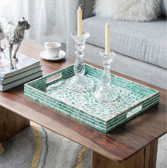 Artekko Wooden Rectangular Decorative Tray 45x35x5cm