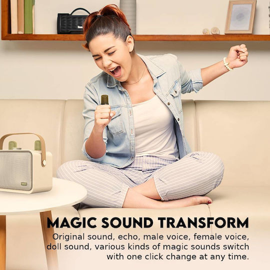Sonic Gear Караоке Система с Безжични Микрофони iOX K600 IOX-K600-S Souffle Бежова