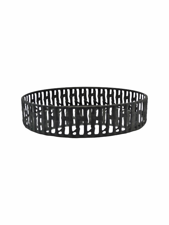 Dekorativer Metalltablett Schwarz Spiegel Farbe 24,5x24,5x5cm Ankor
