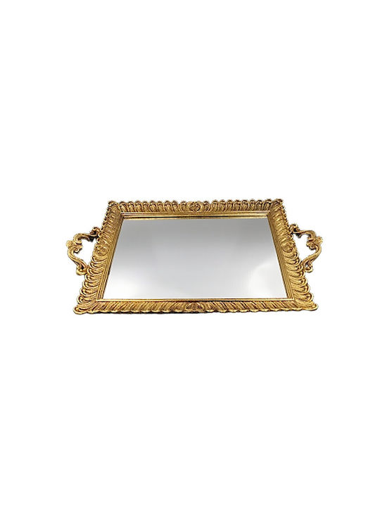Karvounis Plastic Rectangular Decorative Tray with Mirror 45x27.5x3cm