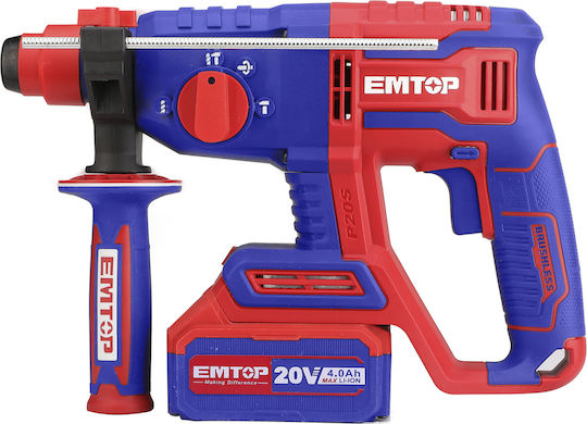 Emtop Schlag Meißelhammer Batterie Brushless 20V Solo mit Aufnahme SDS Plus ELRH20208