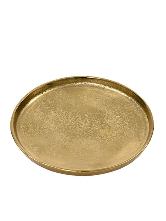 Kaemingk Metallic Round Decorative Tray 20x20x20cm