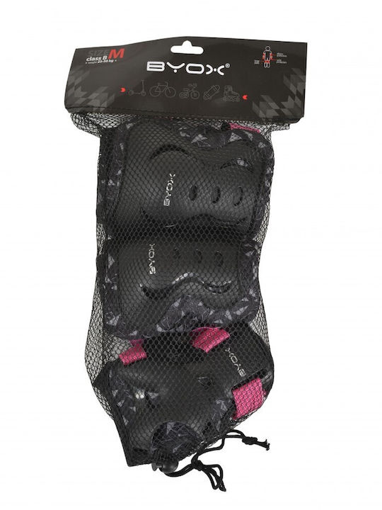 Byox Dazzle Children's Knee Pads for Rollers Pink