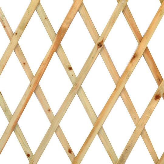 Klappbares Spalier Garten aus Holz mit Rhombus-Rasterdesign in Beige Farbe 150x180cm E-1417