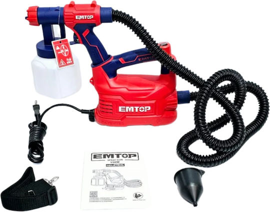 Emtop ESGN50001 Ηλεκτρικό Πιστόλι Βαφής 550W με Δοχείο 0.8lt