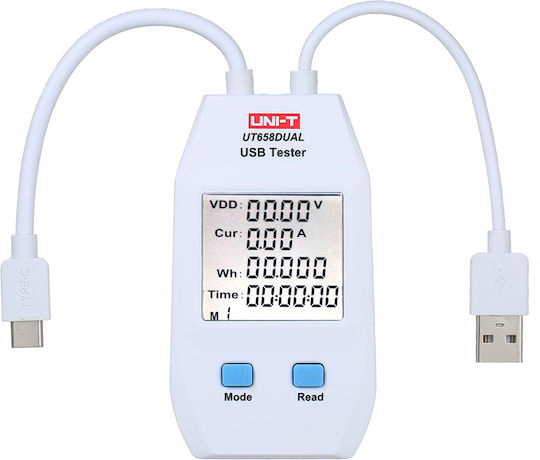 Tele UT658Dual Tester Καλωδίων Ρεύματος USB Ψηφιακό