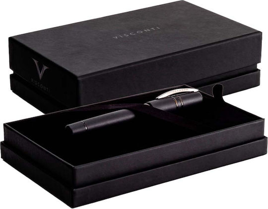 Visconti Πένα Γραφής Medium Μαύρη από Ορείχαλκο με Μαύρο Μελάνι