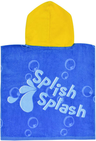 Poncho Κορίτσι "splish Splash" Μπλε 50χ100