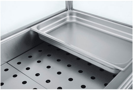 Bambas Frost MD 106 Vitrină încălzită Ben Marie cu 3 Locuri pentru Gastronomi și Putere 1500W L106 x l70 x Î130 cm MD106