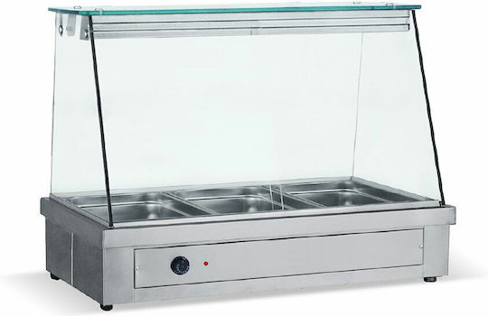 Bambas Frost Vitrină încălzită Ben Marie cu 4 Locuri pentru Gastronomi și Putere 1500W L138 x l70 x Î77 cm