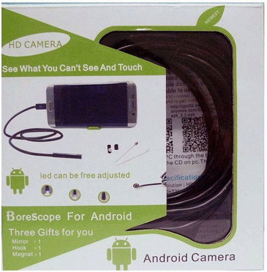 Endoscope Camera 640x480 pixels for Mobile with 5m Cable
